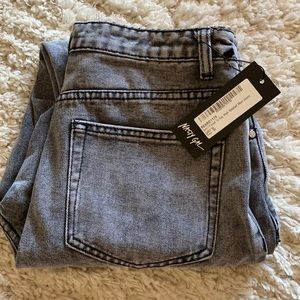 Nasty Gal Grey Wash Medium Jeans High Rise
